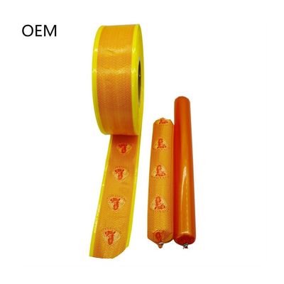 Würstchenhülsen, gelb gedruckte künstliche Würstchenhaut für dampfbereitete Würstchen