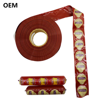 Unparfumed Food Grade Wurst Kunststoff Gehäuse Custom Flexographie Druck Logo Farbgehäuse
