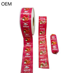 Polyamid-Wurstgehäuse kostenlose Probe Hohe Barriere-Schnitte Flexographie Druck Logo Druck Wurstgehäuse für Wurst