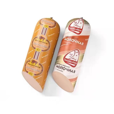 OEM-Wurstverpackung farbenfrohe Kunststoffwursthülsen Flexographie Druck Markenlogo Fleischwurstverpackung