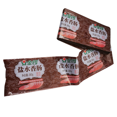 Kunststoff-Wurstgehäuse mit benutzerdefiniertem Logo Flexographie-Druck Kunststoff-Rindfleisch-Wurstgehäuse