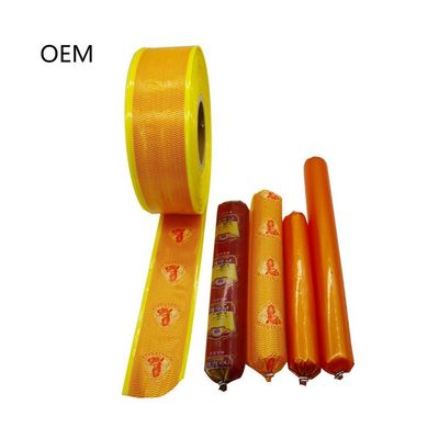 Würstchenhülsen, gelb gedruckte künstliche Würstchenhaut für dampfbereitete Würstchen