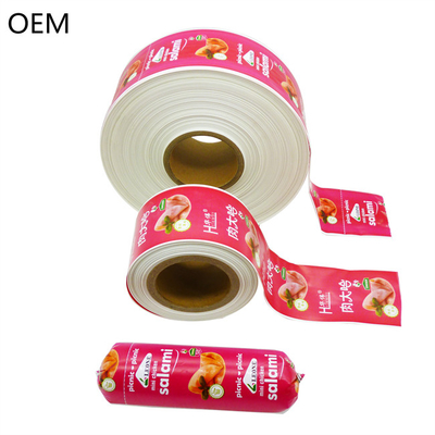 Farbflexographie Druck Salami Gehäuse Polyamid Material Kunststoff Wurst Gehäuse