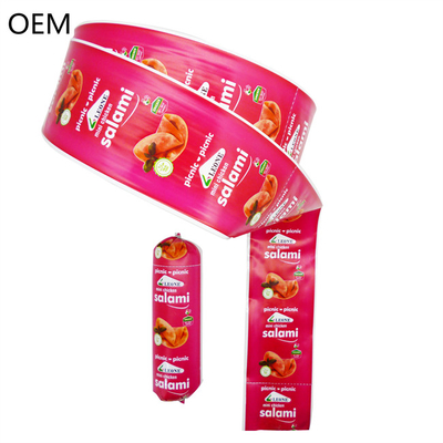 Farbflexographie Druck Salami Gehäuse Polyamid Material Kunststoff Wurst Gehäuse