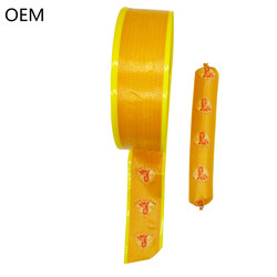 Probe kostenlos Großhandel Easy Peel Off 90 mm Orange Flexographie Druck Kunststoff Wurst Gehäuse