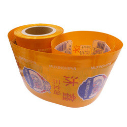 Probe kostenlos Großhandel Easy Peel Off 90 mm Orange Flexographie Druck Kunststoff Wurst Gehäuse