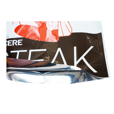 OEM-Plastik-Stand-up-Taschen-Logo Großhandel Lebensmittelqualität Nahrungsmittelfeuchtigkeitsdichte flache Bodenbeutel