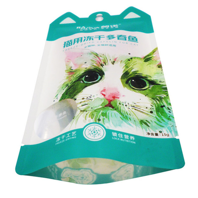Katzenfutter Gefriergetrocknete Snacks Verpackungsbeutel Kunststoff-Stand-up-Siegelbeutel Feuchtigkeitsbeständige Verpackung