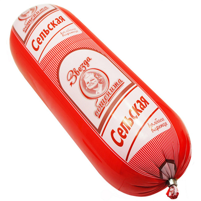 Verpackung von roten Würstchen Kunststoffhülsen Allgemeine individuelle Logo-Druck Kunststoffwursthülsen