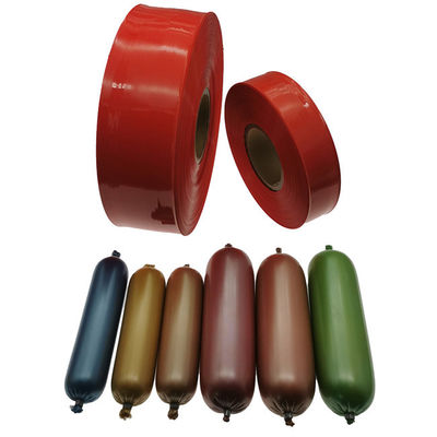 Customized Logo bedruckte Lebensmittelqualität Plastikwurstgehäuse hitzebeständig