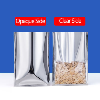 One Side Transparent And The Other Side Opaque Aluminum Vacuum Bags For Food Packaging 