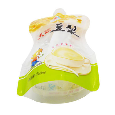 250ml Sojamilch Doypack steht oben Beutel mit Düse Soem druckte