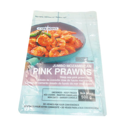 Acht Seiten, die Nahrungsmittel-Verpackungsmaterialien wiederversiegelbare Nylon-Doypack-Taschen für gefrorene Garnelen versiegeln