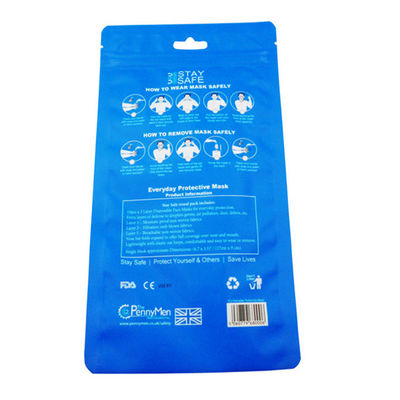 Kingred Custom Printing Barrier Heat Sealable Ziplock Maske Tasche Verpackungstüte