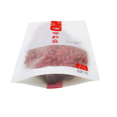 Biologisch abbaubarer Standbeutel von Kingred, transparentes Fenster, Verpackungsbeutel für Tee, Kaffee, Snacks