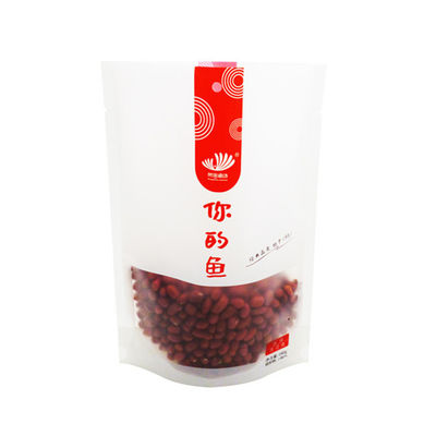 Biologisch abbaubarer Standbeutel von Kingred, transparentes Fenster, Verpackungsbeutel für Tee, Kaffee, Snacks