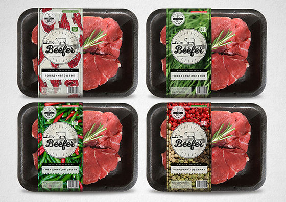 Kingred Custom Logo gedruckte Hochbarriere Lebensmittelverpackungsfolie für Lebensmittelbehälter