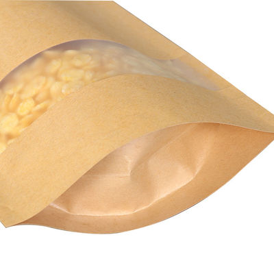 Doy-Satz-Verpacken- der Lebensmitteltaschen-wasserdichter Kraftpapier-Stand herauf Beutel mit Reißverschluss
