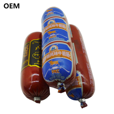 Unparfumed Food Grade Wurst Kunststoff Gehäuse Custom Flexographie Druck Logo Farbgehäuse
