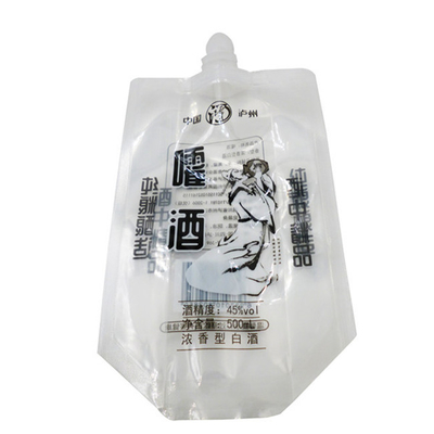 Billiges, selbsttragbares Verpackungsbeutel mit Plastik-Saugdüse, digitaler Druck, benutzerdefiniertes Logo