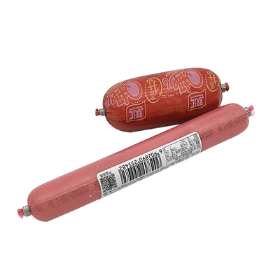Individuelles Logo Druck aus Lebensmittel-Plastik Wurst Gehäuse Hitzebeständig