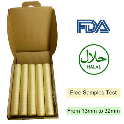 FDA- und HALAL-zertifizierte Kollagenhülsen mit einer Länge von 15 Metern pro Strang und einer höheren Rauchdurchlässigkeit für geräucherte Wurst